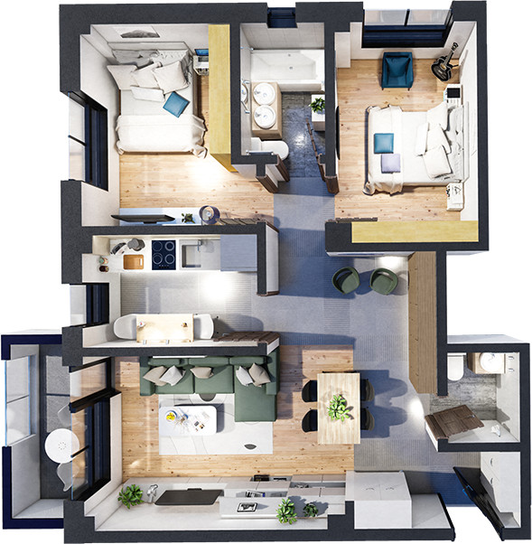 Magnolia Plus 3 camere 